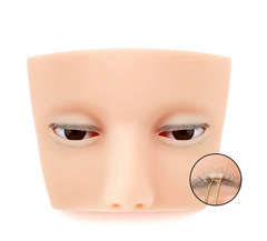 BouncyLash Simulated Silicone Mannequin Head – 3-Layer Lash Training Tool