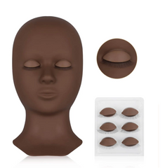 BouncyLash Premium Silicone Mannequin Head – Realistic Lash Training Partner