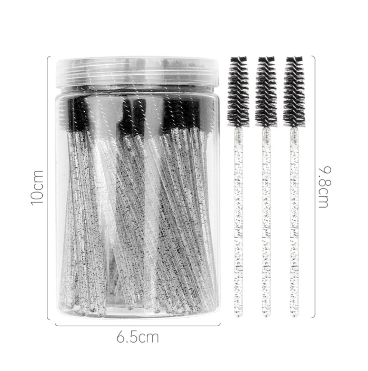 Glitter Mascara Wands Eyelash Brush 100 pcs